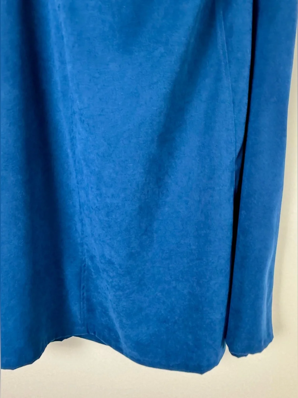 Elementz Blue Faux Suede A-Line Midi Skirt XL